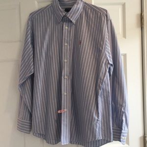 Men’s J Crew. Striped button down Oxford. Sz L